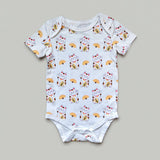 Organic Cotton Baby Onesie - Fortune Lucky Cat Maneki Neko