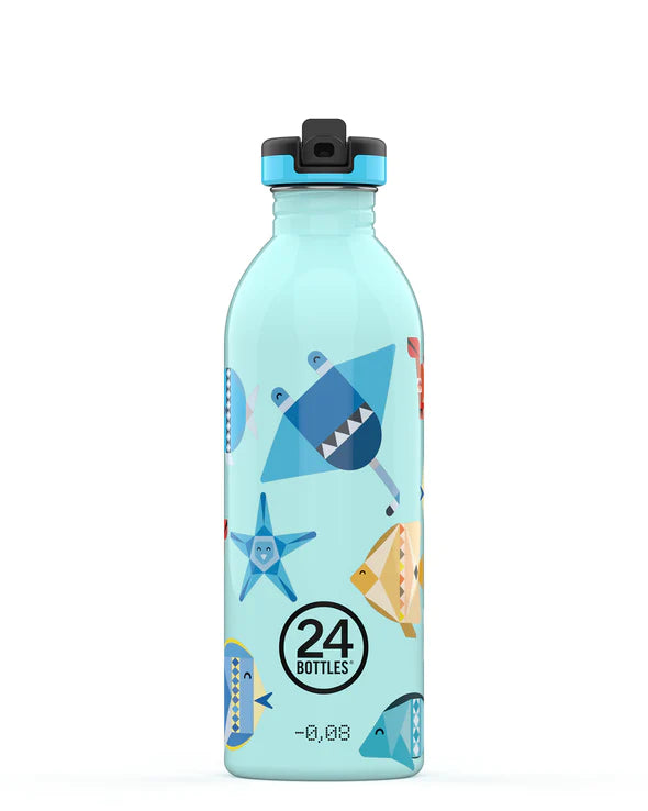 24 Bottles Urban Bottle 500ml Sea Friends - Colored Sport Lid
