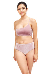 Serena Velvet One Shoulder Bikini Top