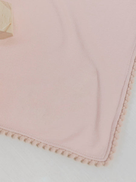 Bamboo Organic Cotton Swaddle Blanket - Seashell Pink