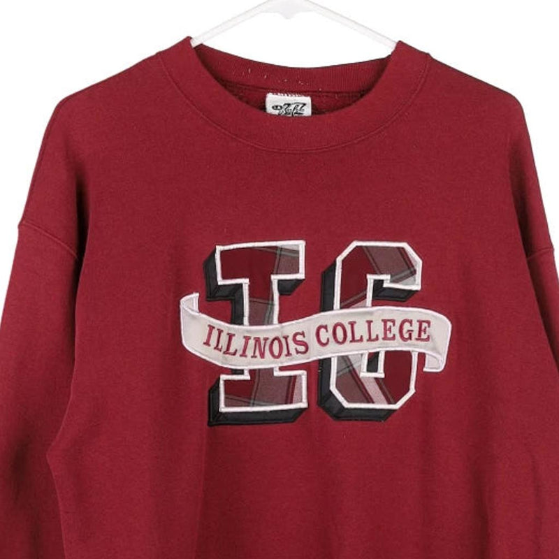 Illinois College La Red Ford Sweatshirt - Large Burgundy Cotton Blend