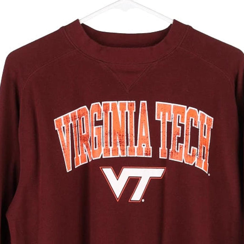 Virginia Tech Ka Knights Sweatshirt - Medium Burgundy Cotton Blend