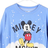 Mickey Mouse Disney Tie-Dye Sweatshirt - Large Blue Cotton Blend