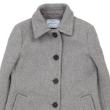 Prada Trench Coat - Large Grey Wool Blend