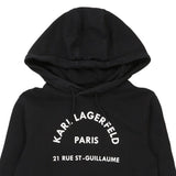 Karl Lagerfeld Spellout Hoodie - Small Black Cotton