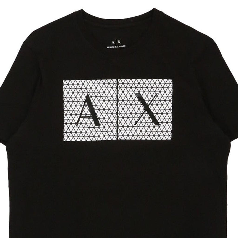 Armani Exchange Slim Fit T-Shirt - Small Black Cotton Blend