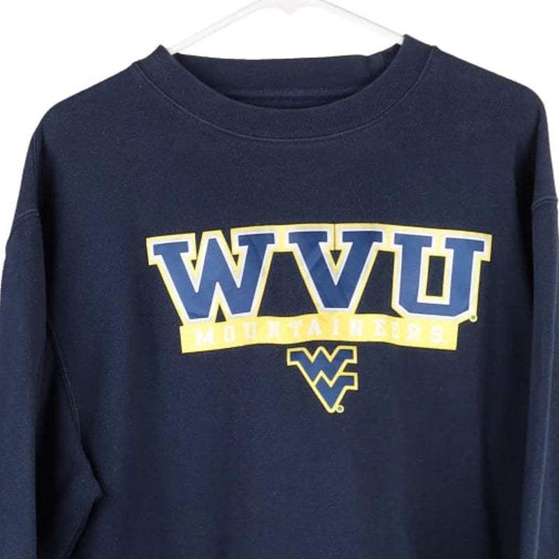 WVU Mountaineers Jansport Sweatshirt - Large Navy Cotton Blend