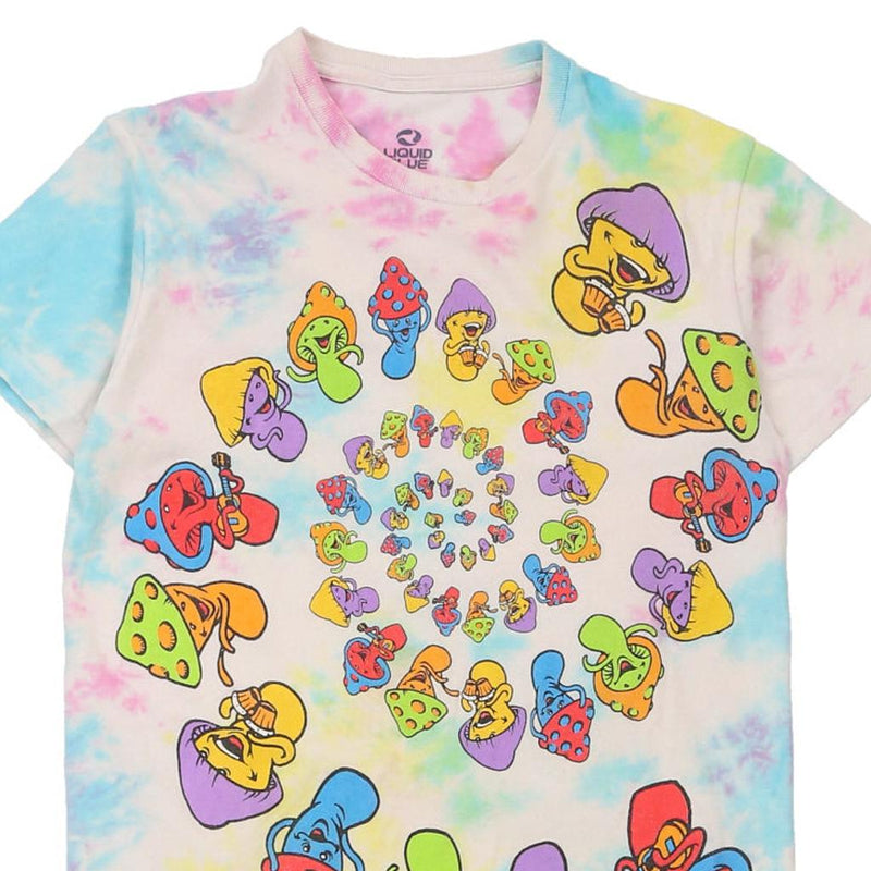 Liquid Blue Tie-Dye T-Shirt - Small Multicoloured Cotton