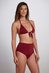 Maya Triangle Bikini Top in Burgundy