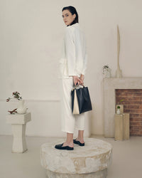 Two-Tone Tote – BLACK & OAT