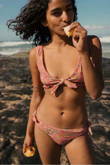 Recycled bikini top Ohau - Bohemian Strawberry