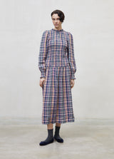 Women checked midi dress
