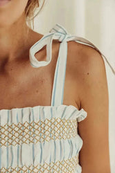 Smocked women top - stripped