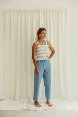 Smocked women top - stripped