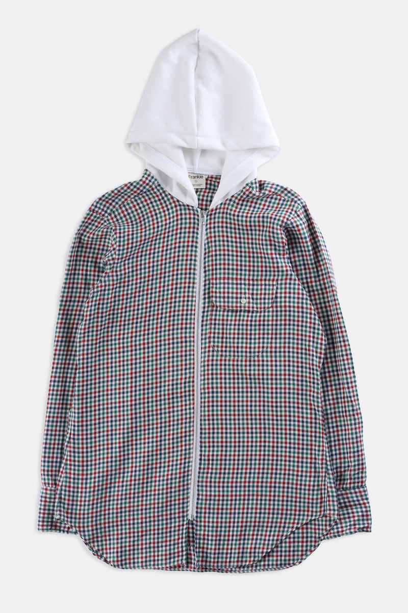 Unisex Rework Hooded Flannel - Women-S, Men-XS