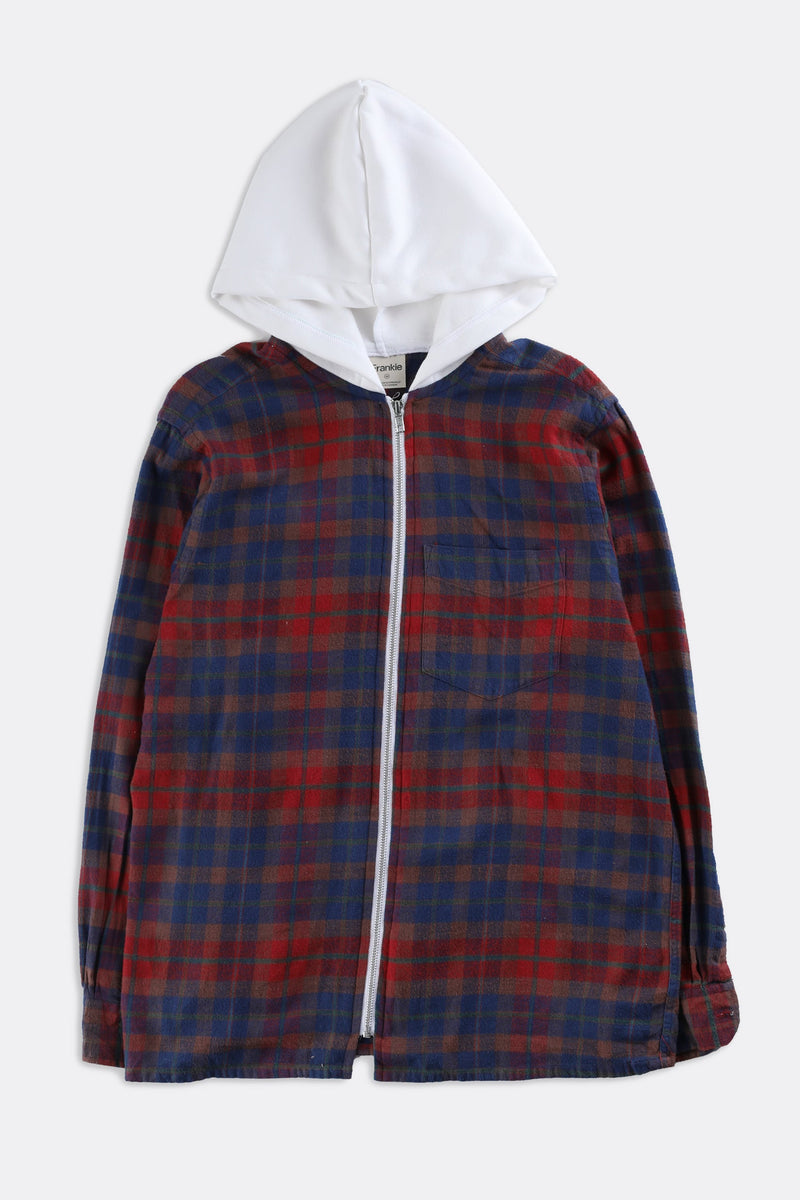 Unisex Rework Hooded Flannel - Women-XS, Men-XXS