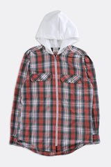 Unisex Rework Hooded Flannel - Women-S, Men-XS