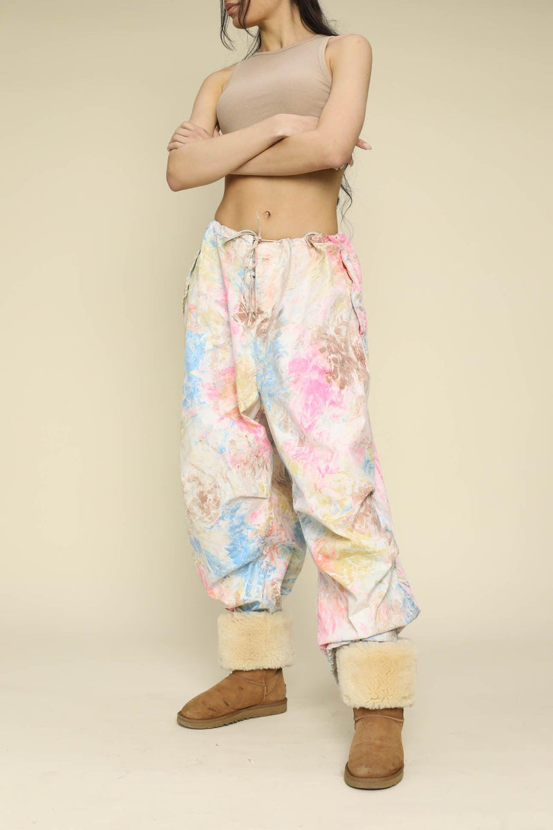 Vintage Rework Parachute Marble Dye Pants - M