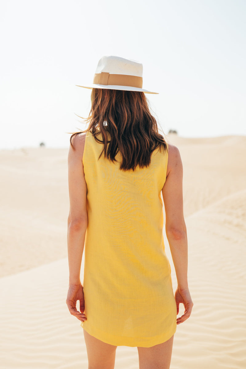 Hana - Straight Beach Linen Dress