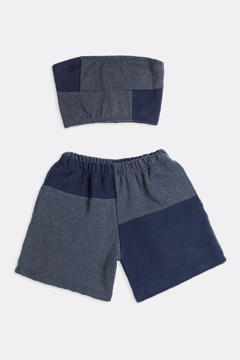 Rework Nike Patchwork Sweatshorts Set - S