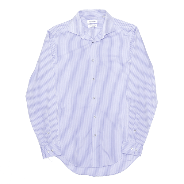 CALVIN KLEIN Purple Cotton Striped Long Sleeve Shirt Mens M