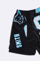 Rework Unisex Panthers NFL Jersey Shorts - Women-S, Men-XS