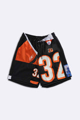 Rework Unisex Bengals NFL Jersey Shorts - Women-S, Men-XS