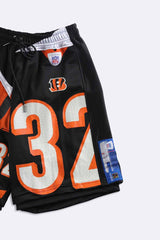 Rework Unisex Bengals NFL Jersey Shorts - Women-S, Men-XS