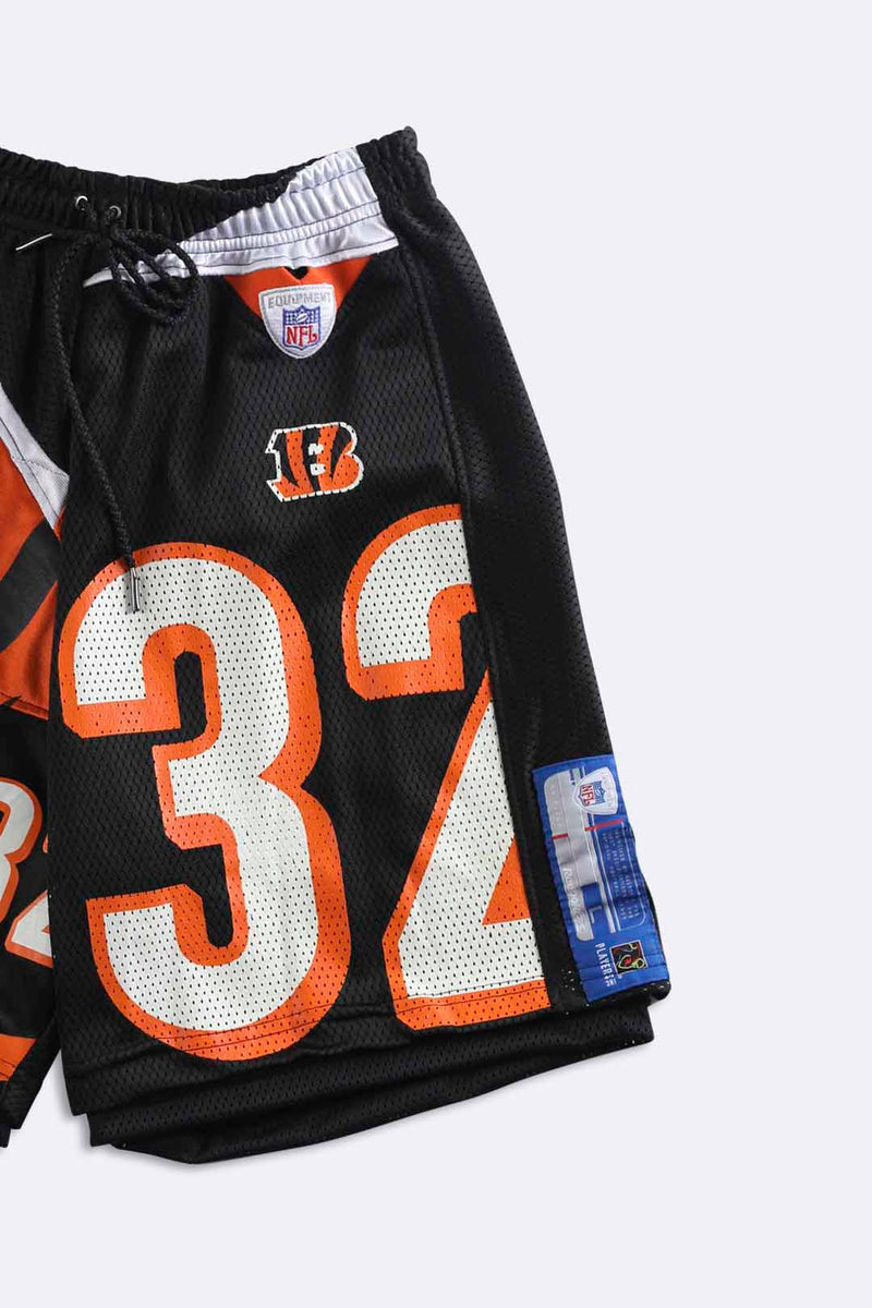 Rework Unisex Bengals NFL Jersey Shorts - Women-S, Men-XS