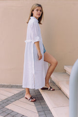 White Summer Linen Dress