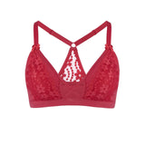 Passion Red - Lace Organic Cotton & Silk Bralette