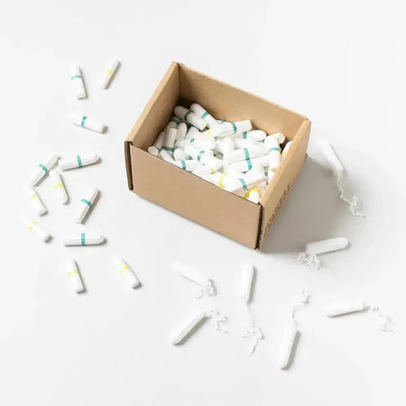 Clearance Sale: Organic Cotton Non-Applicator Tampons Bulk Buy (96pcs)