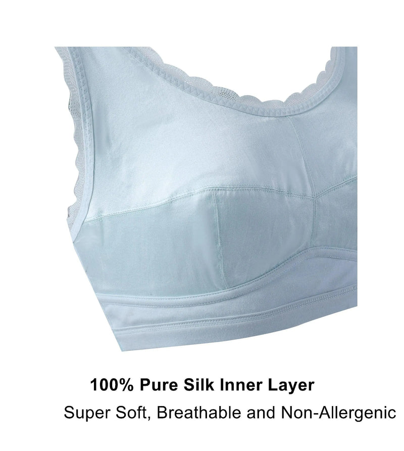 Georgia - Silk Back Support Full Coverage Wireless Organic Cotton Bra