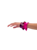 3D Printed Ruffle Cuff in Pink