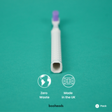 booheads - 2PK - Biodegradable Eco Toothbrushes - Purple & Aqua | Biodegradable,Recyclable and plant-based