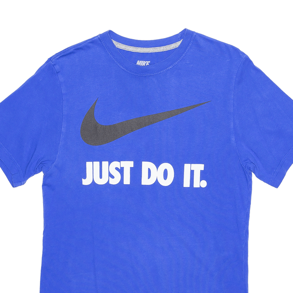 NIKE Just Do It Blue Short Sleeve T-Shirt Mens S