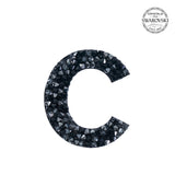 SWAROVSKI® ADHESIVE STICKER "C" - BLACK