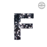 SWAROVSKI® ADHESIVE STICKER "F" - BLACK