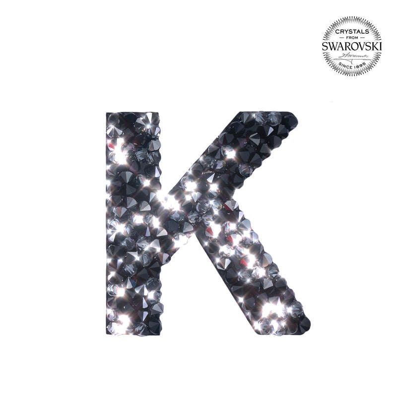 SWAROVSKI® 不干胶贴纸“K” - 黑色