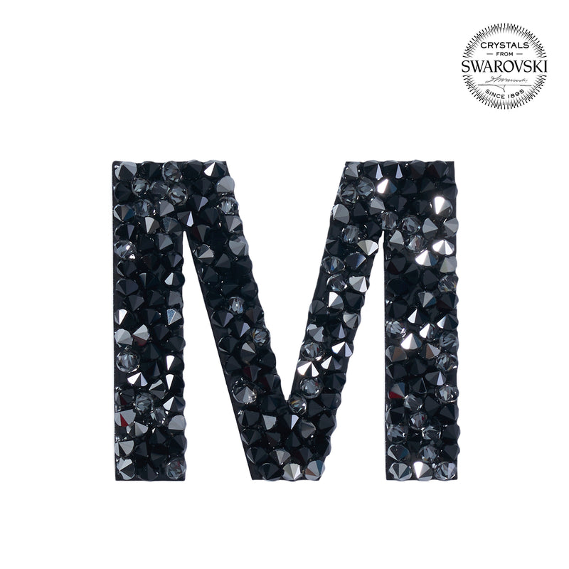 SWAROVSKI® ADHESIVE STICKER "M" - BLACK