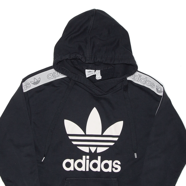 ADIDAS Sports Black Pullover Hoodie Womens XS