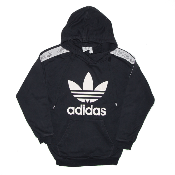 ADIDAS Sports Black Pullover Hoodie Womens XS