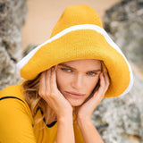 BLOOM LINE Crochet Sun Hat, in Canary Yellow by BrunnaCo