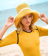 BLOOM LINE Crochet Sun Hat, in Canary Yellow by BrunnaCo