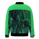 Bomber Jacket In Green Swirl Pre Order