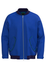 Circular Bomber Jacket In Blue Pre Order