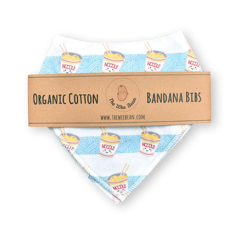 Organic Cotton Bandana Bibs 2pcs Set - Cup Noodle + Soda