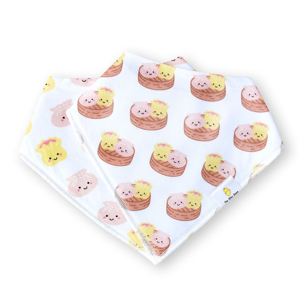 Organic Cotton Bandana Bibs 2pcs Set - Dim Sum