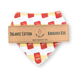 Organic Cotton Bandana Bibs 2pcs Set - Chocolate Stick Biscuit + Milky Candy