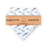 Organic Cotton Bandana Bibs 2pcs Set - White Bunny Candy + Ice Cream